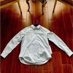 New with tags, Lululemon, Size 6, Full Day Ahead, button down. Light Blue